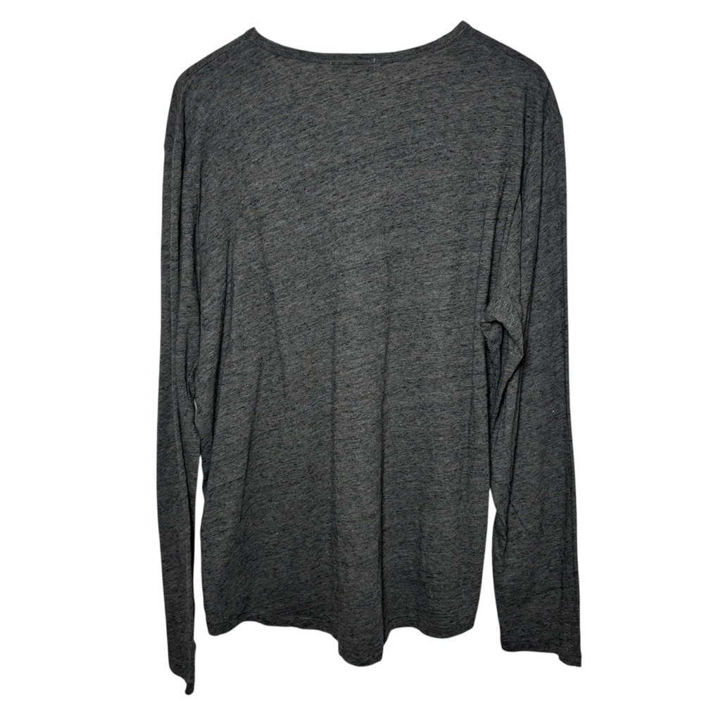 Buck Mason Shirt Mens XL Gray Charcoal Knit Pullover Crew Neck Long Sleeve Lux - Picture 2 of 7